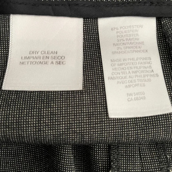 Jones NY Collection Stretch Wide Leg Mid Rise Poly Blend Pants Black Grey Sz 4 - Picture 11 of 13